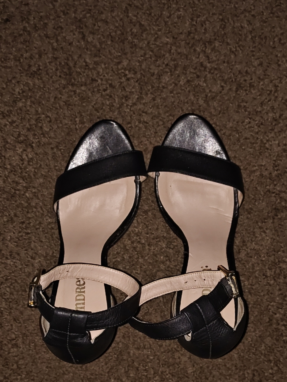 Black Open-Toe Ankle Strap Sandals - (Brand) WORN!
